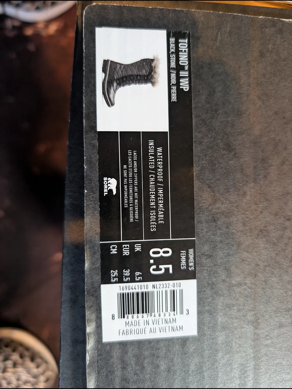 Sorel Tofino II WP Black Stone Women's Winter Boot - 8.5